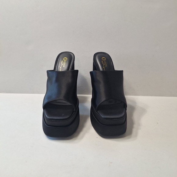 Olivia Black Whimsygoth Witchy Goth Edgy Slip-On Platform Chunky Heels Size 5.5 - Picture 3 of 14